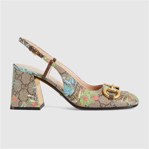 gucci tiger women's mid-heel slingback|Gucci Slingback for Women .